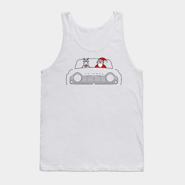 Triumph TR4 classic British sports car Christmas special edition Tank Top by soitwouldseem